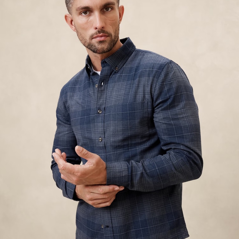 Slim Lightweight Flannel Shirt